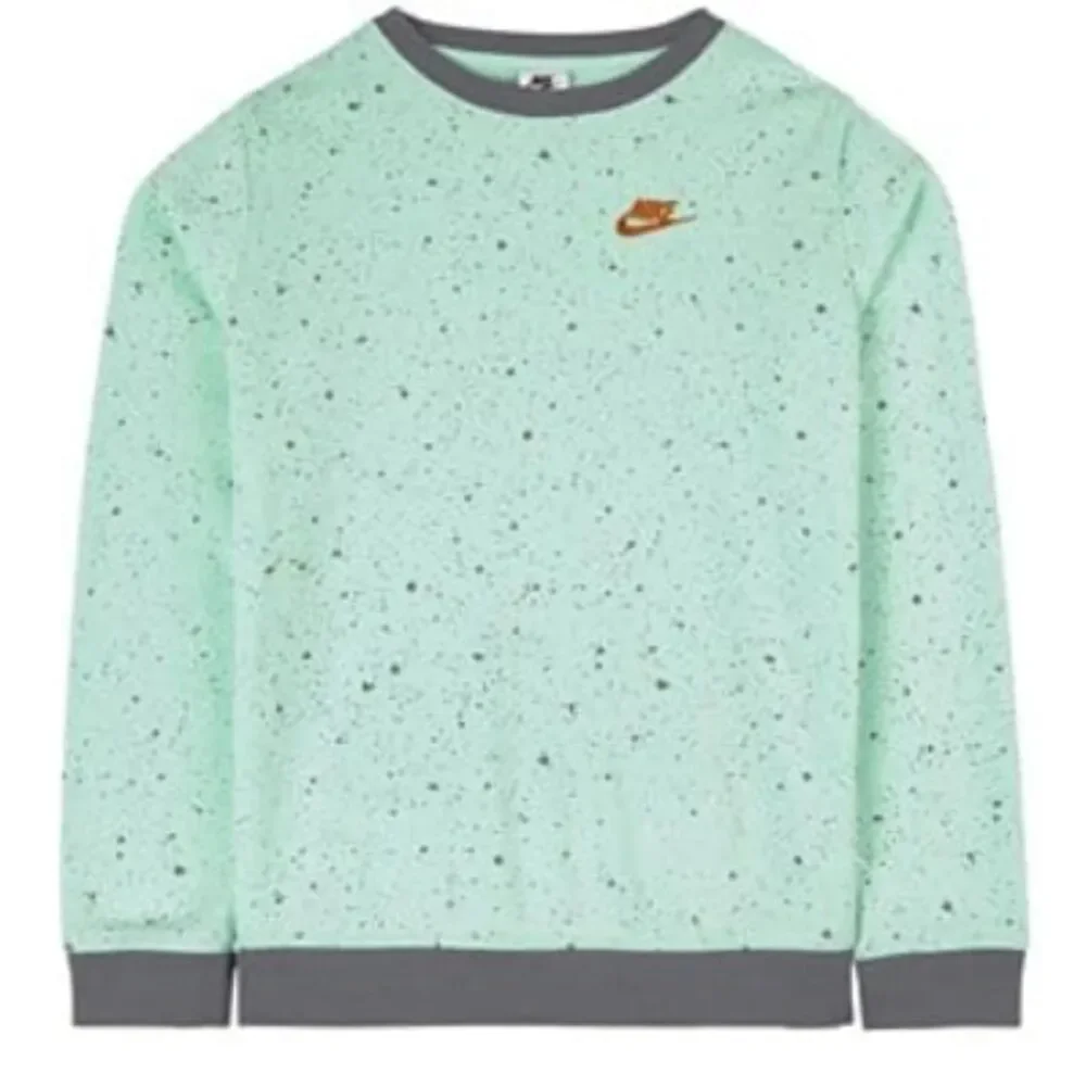 Nike Kids Mint Green Gray Splatter Print Sweatshirt M Unisex